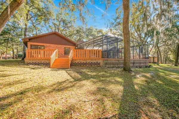 a backyard of a house