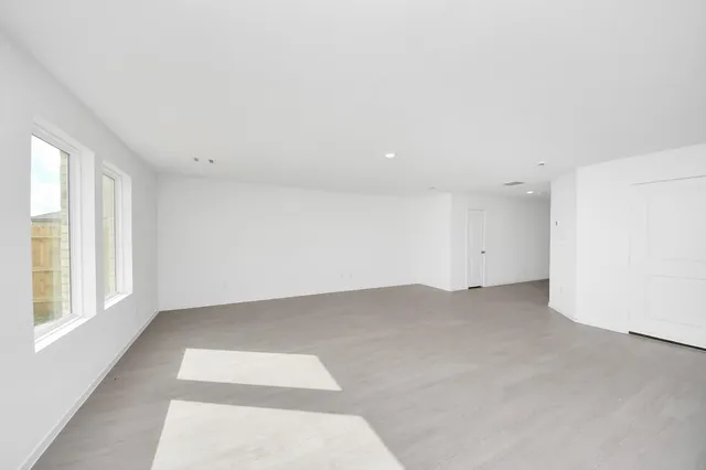 an empty room with a window