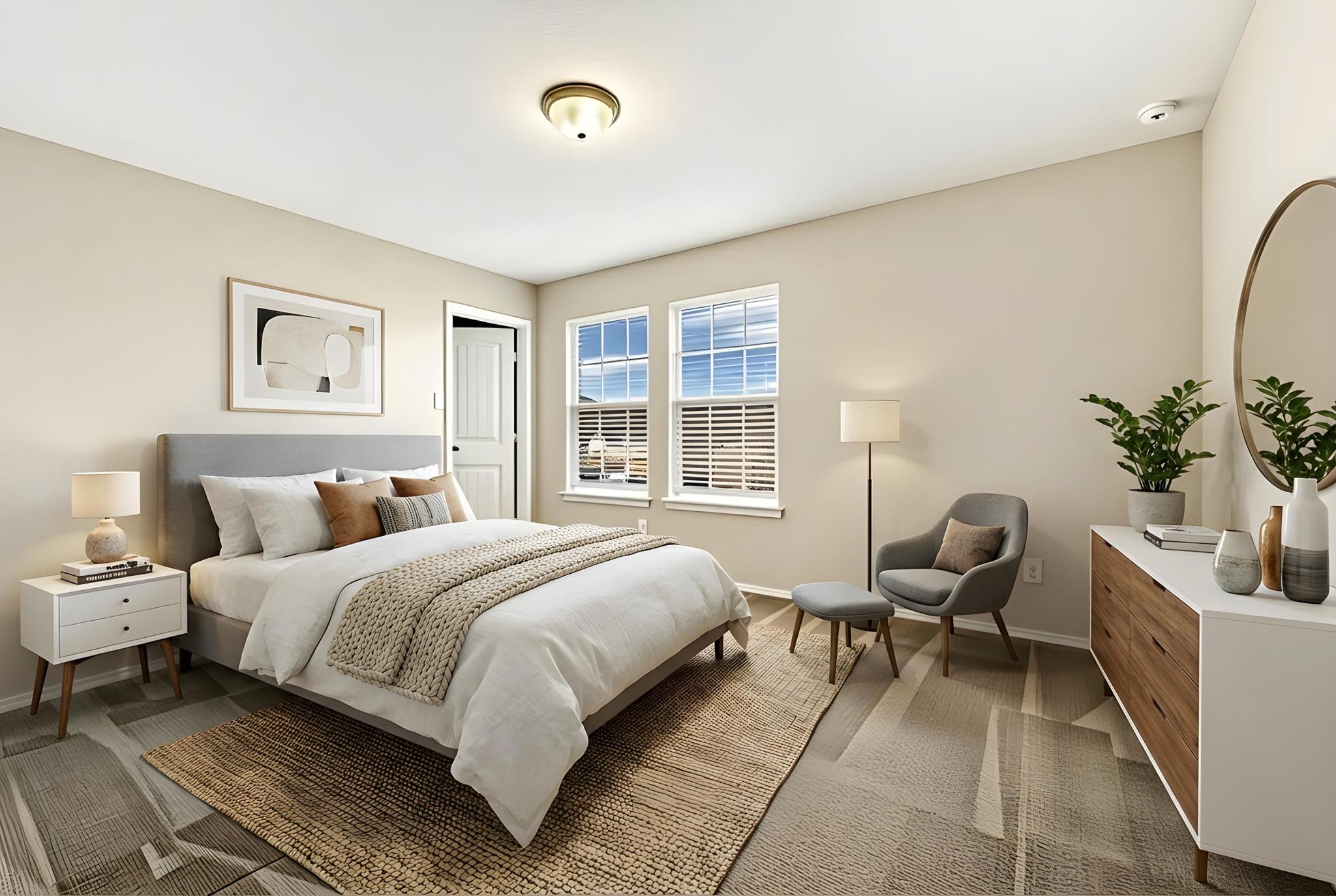 207 Telluride Drive Georgetown, TX 78626 - Photo 21 of 40 Staged Bedroom #3 second floor with baseboards