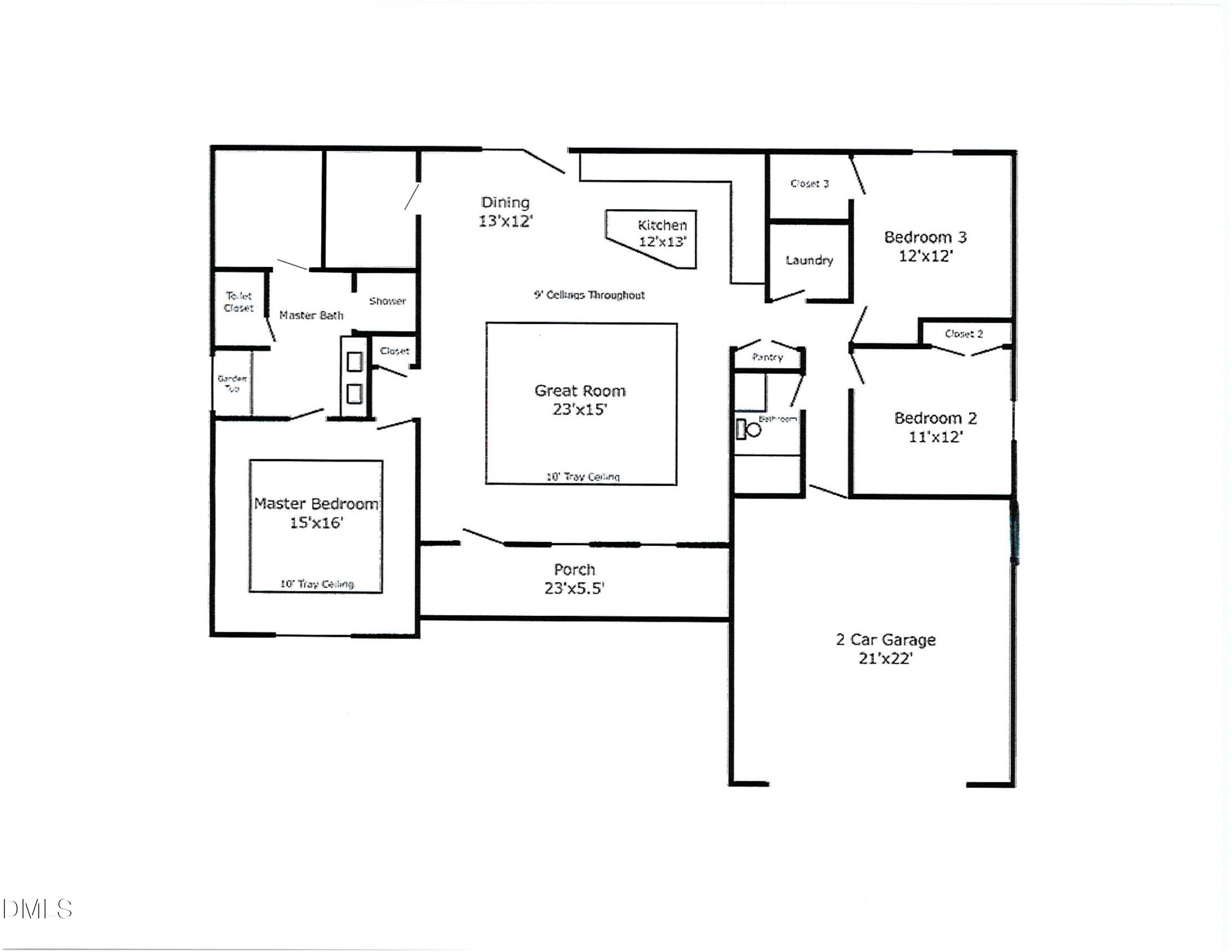 2065 Payne Road Graham, NC 27253 - Photo 12 of 12 Floor Plan - Payne Rd