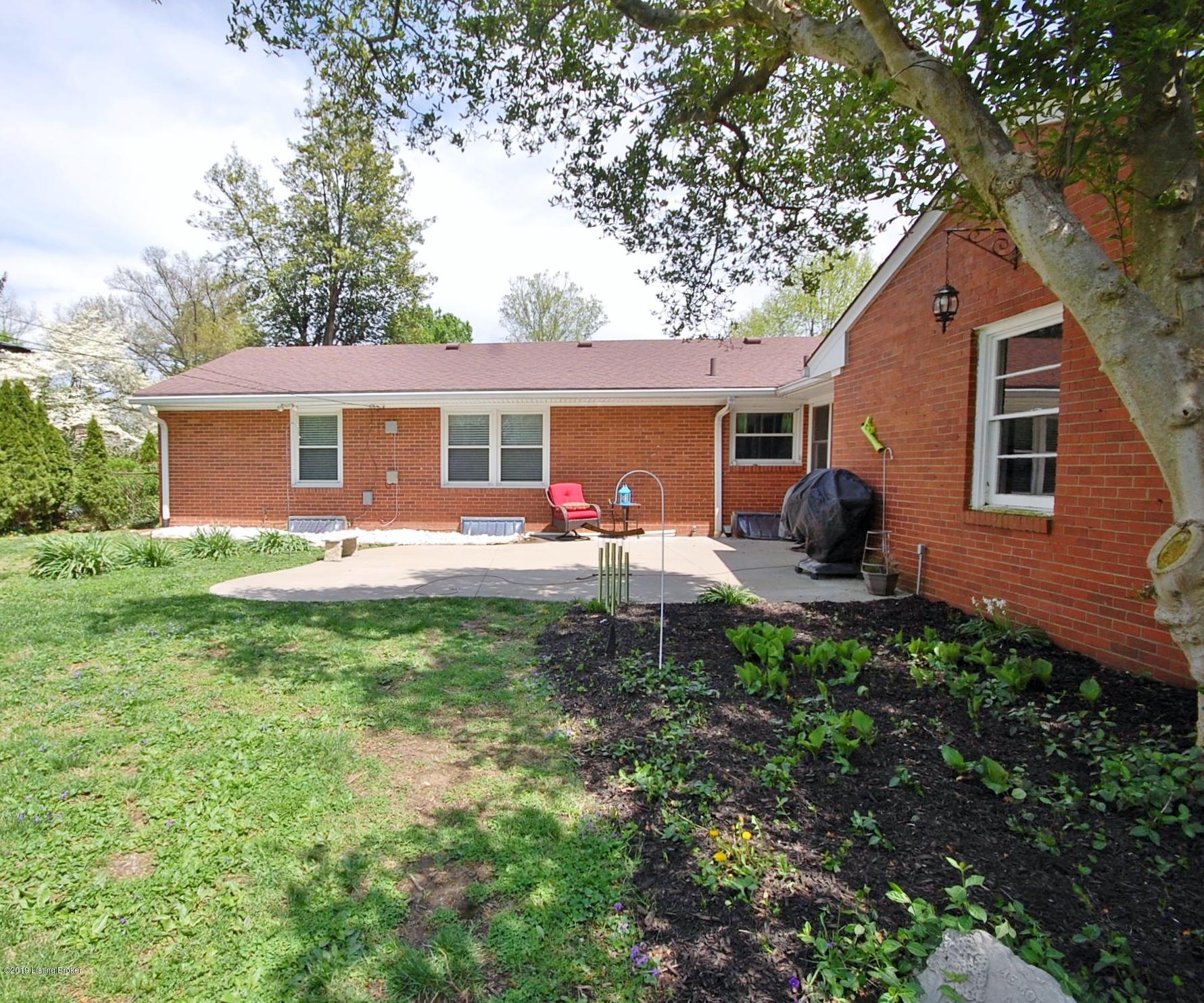 714 Antrim Road Louisville, KY 40207 - Photo 45 of 51 The back yard looking toward the house and the newer patio