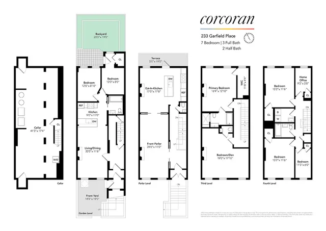 a front view of a residential apartment building with a yard