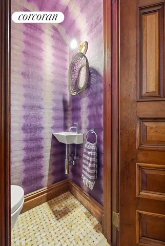 a view of a wooden door