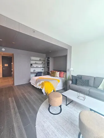 a living room with furniture and a couch