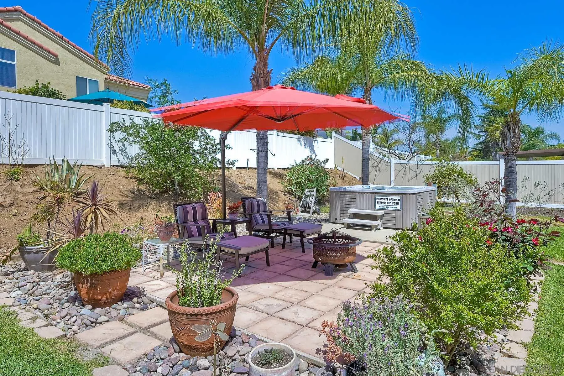 2866 Manzanita View Road Alpine, CA 91901 - Photo 36 of 39 a view of a backyard with garden and patio