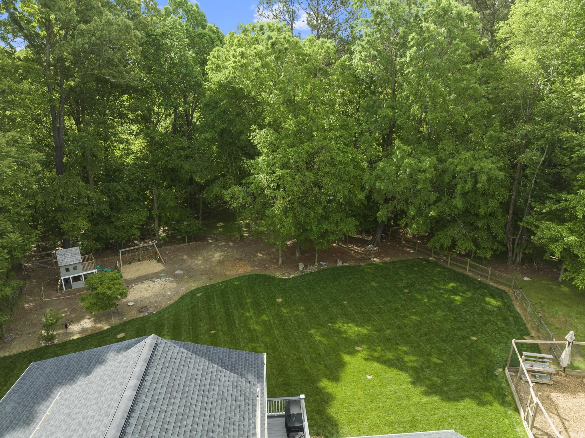15 Otters Run Durham, NC 27712 - Photo 37 of 46 a view of a backyard with a garden