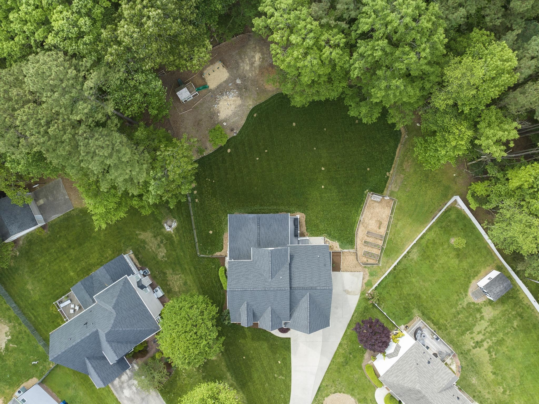 15 Otters Run Durham, NC 27712 - Photo 44 of 46 an aerial view of a house