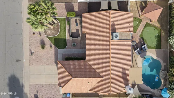a view of a house with a patio