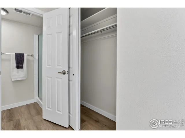 a view of a wooden door