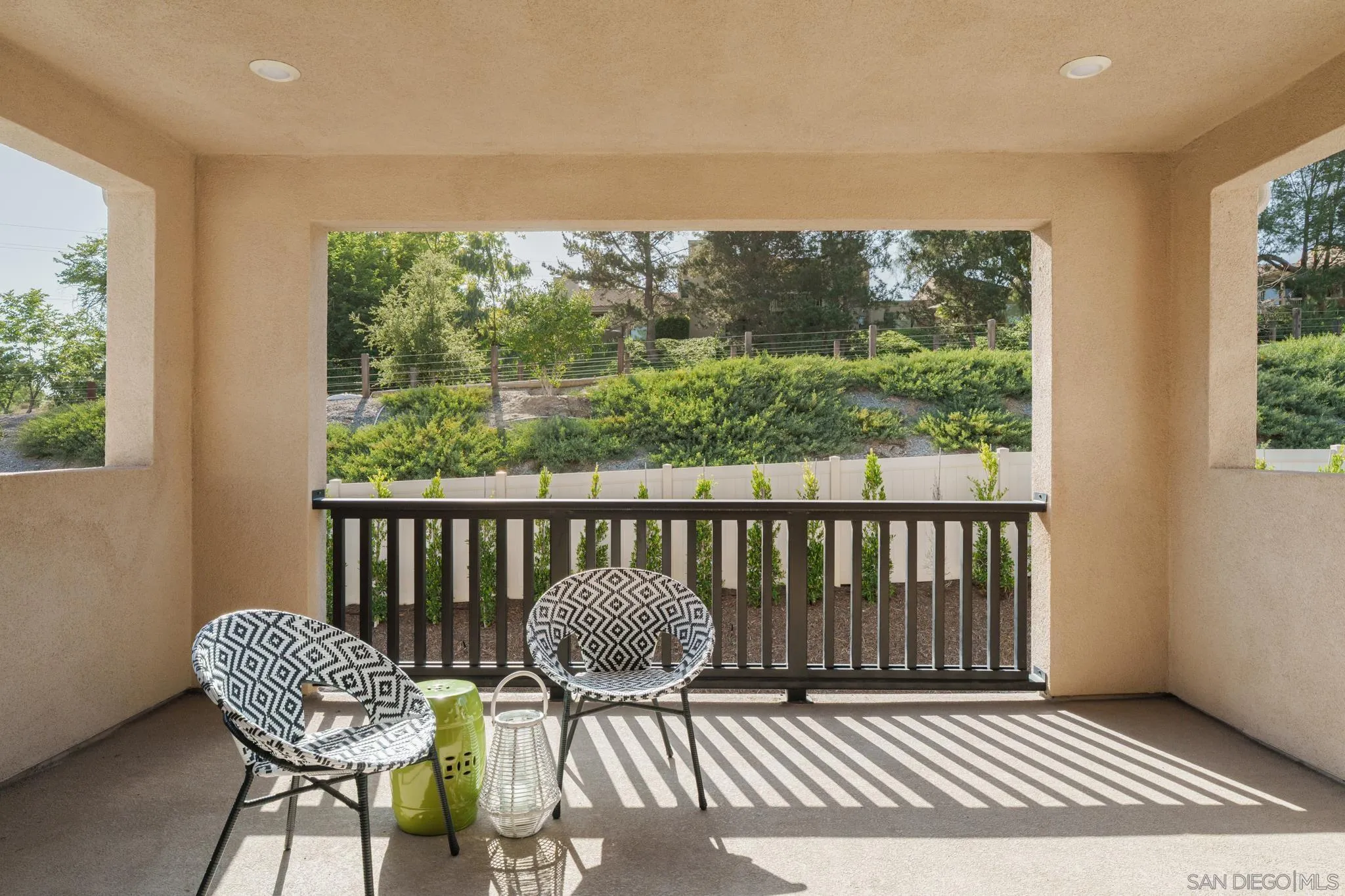 17582 Boca Raton Lane Poway, CA 92064 - Photo 33 of 45 a view of a two chairs and table in a balcony