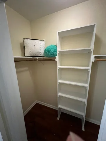 a view of closet area