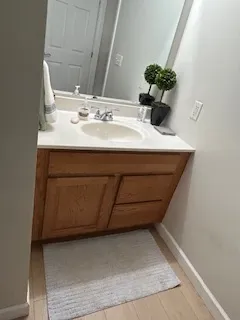 a bathroom with a sink and a toilet