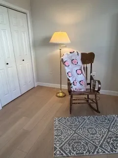 a close view of walk in closet