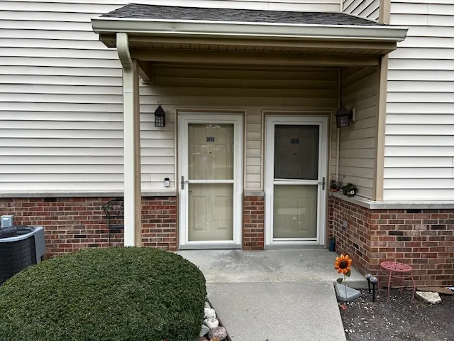a view of front door of house