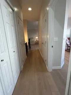 a view of a two chairs and table