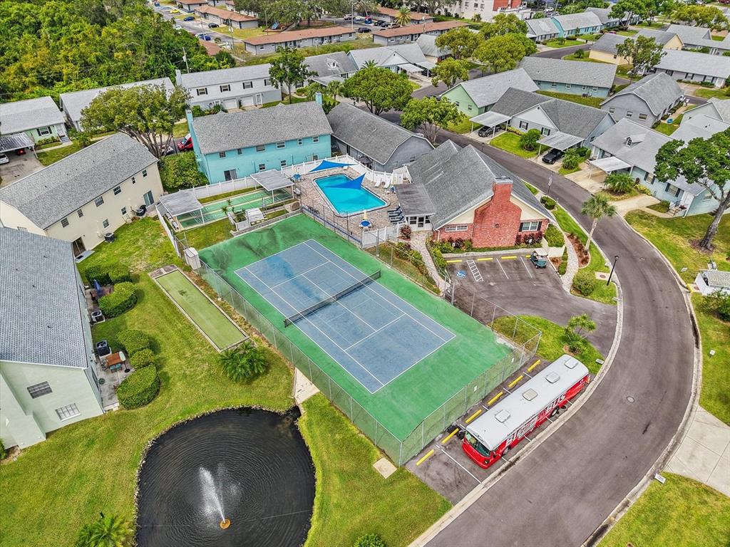 6636 Timbercove Lane New Port Richey, FL 34653 - Photo 18 of 20 an aerial view of a swimming pool