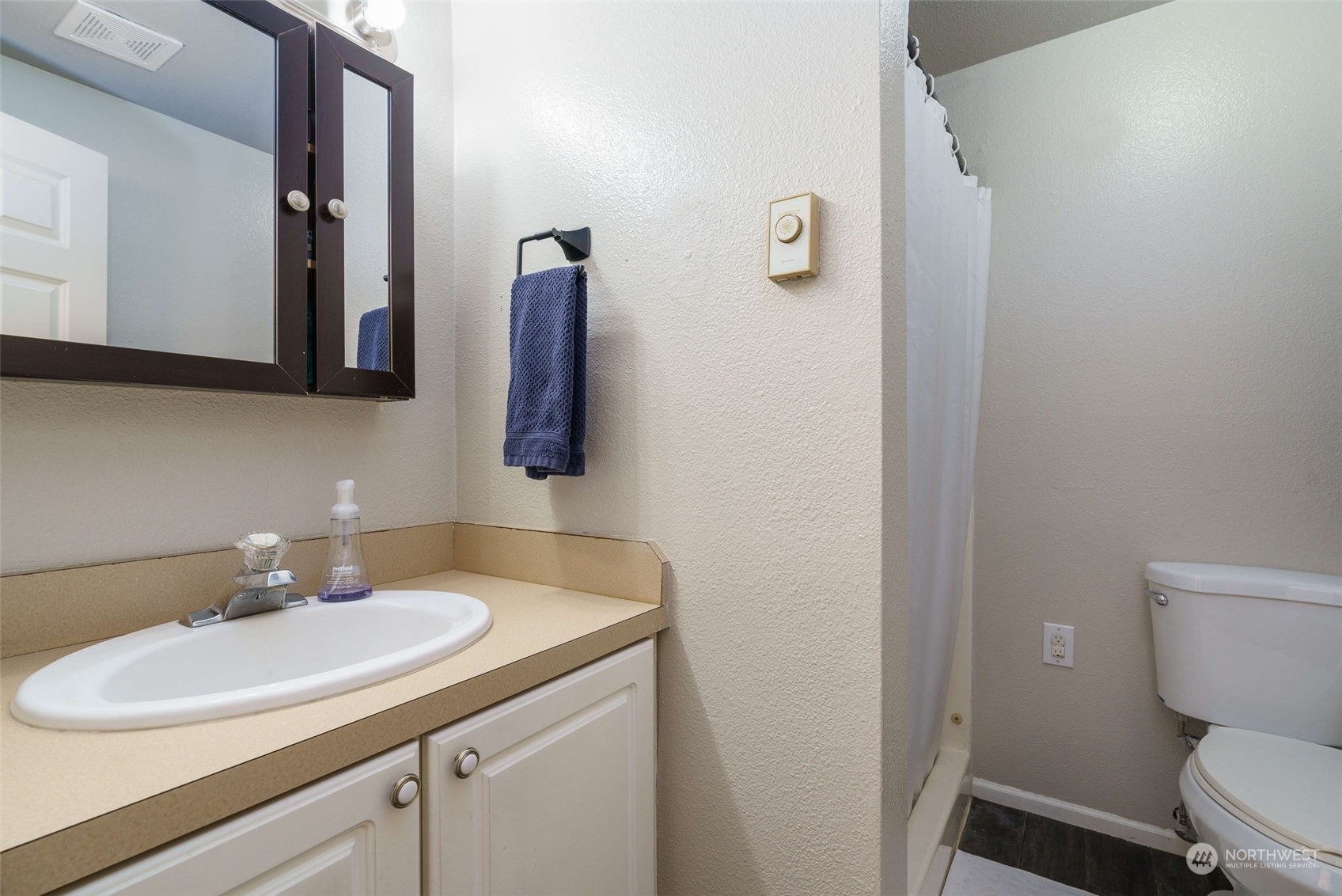 5033 Tri Lake Loop Southeast Olympia, WA 98513 - Photo 19 of 34 a bathroom with a sink toilet and mirror