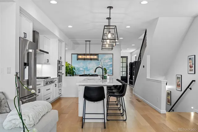 a kitchen with granite countertop lots of counter top space