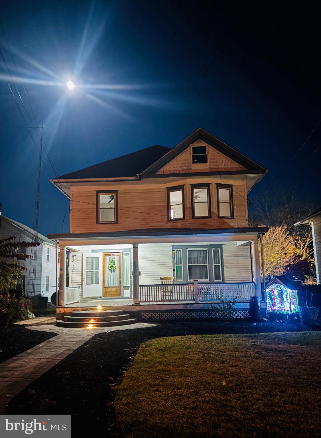 183 Fayette Street Bridgeton, NJ 08302 - Photo 48 of 50 Charming home illuminated under moonlight.