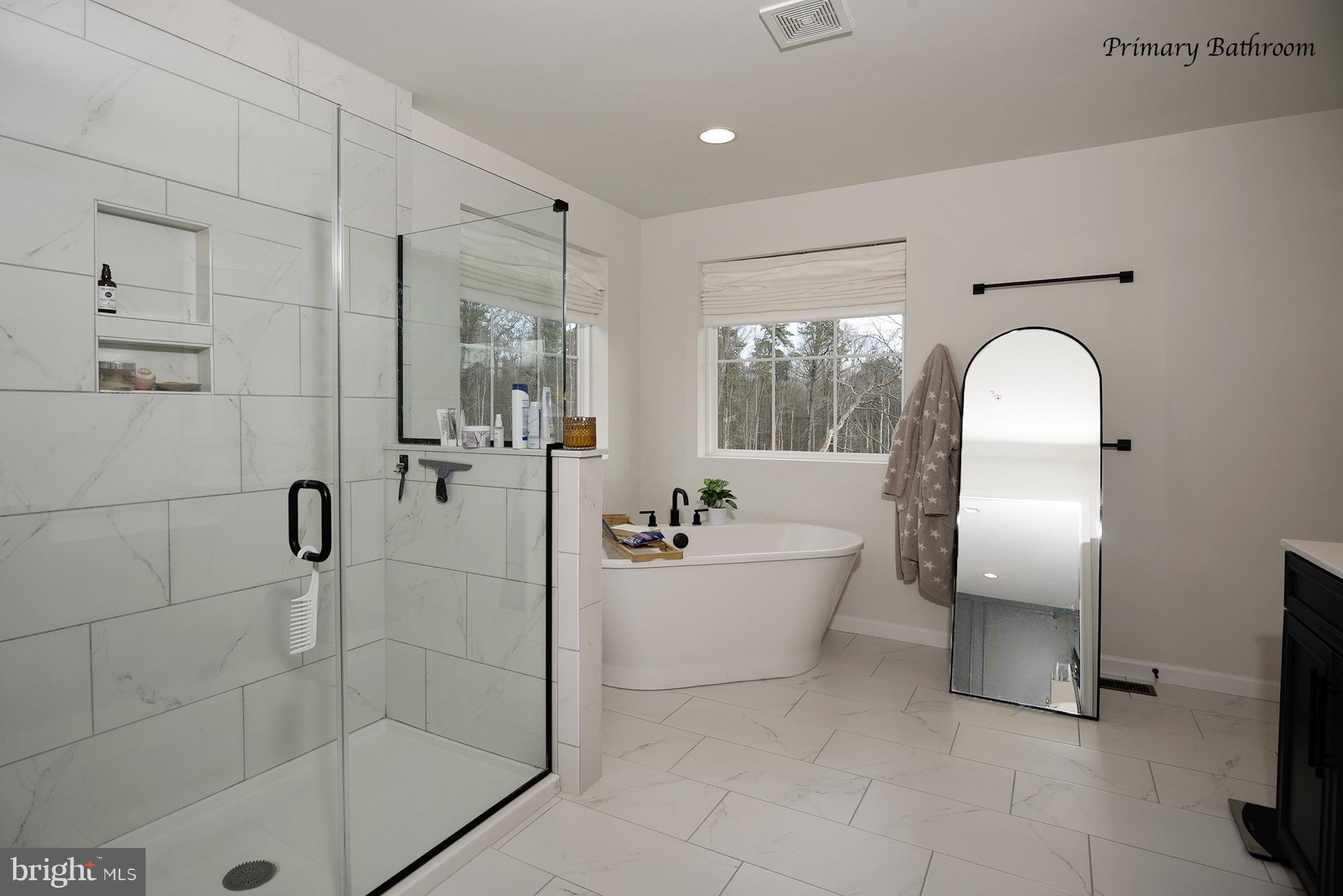 194 Cool Springs Road North East, MD 21901 - Photo 23 of 39 a bathroom with a tub a mirror and a shower
