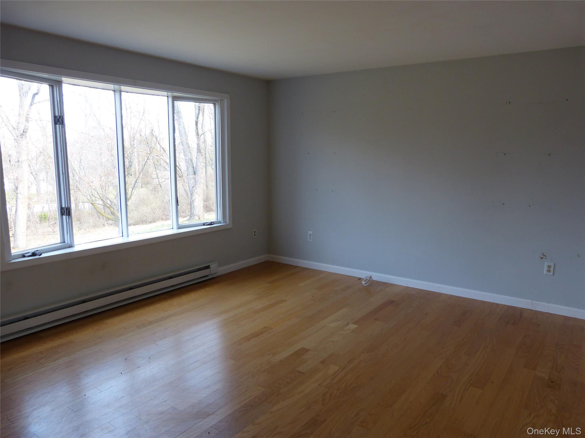 25 Liberty Corners Road Pine Island, NY 10969 - Photo 2 of 14 an empty room with wooden floor and windows