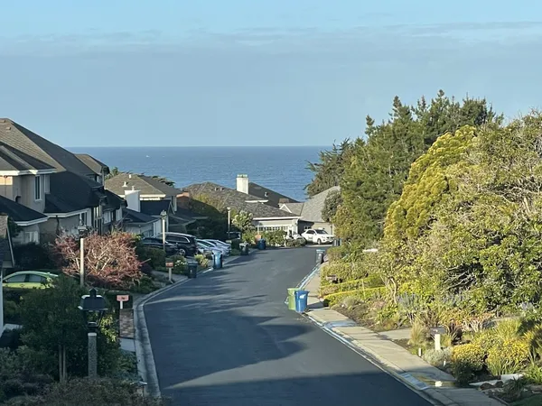 a city view with tall buildings