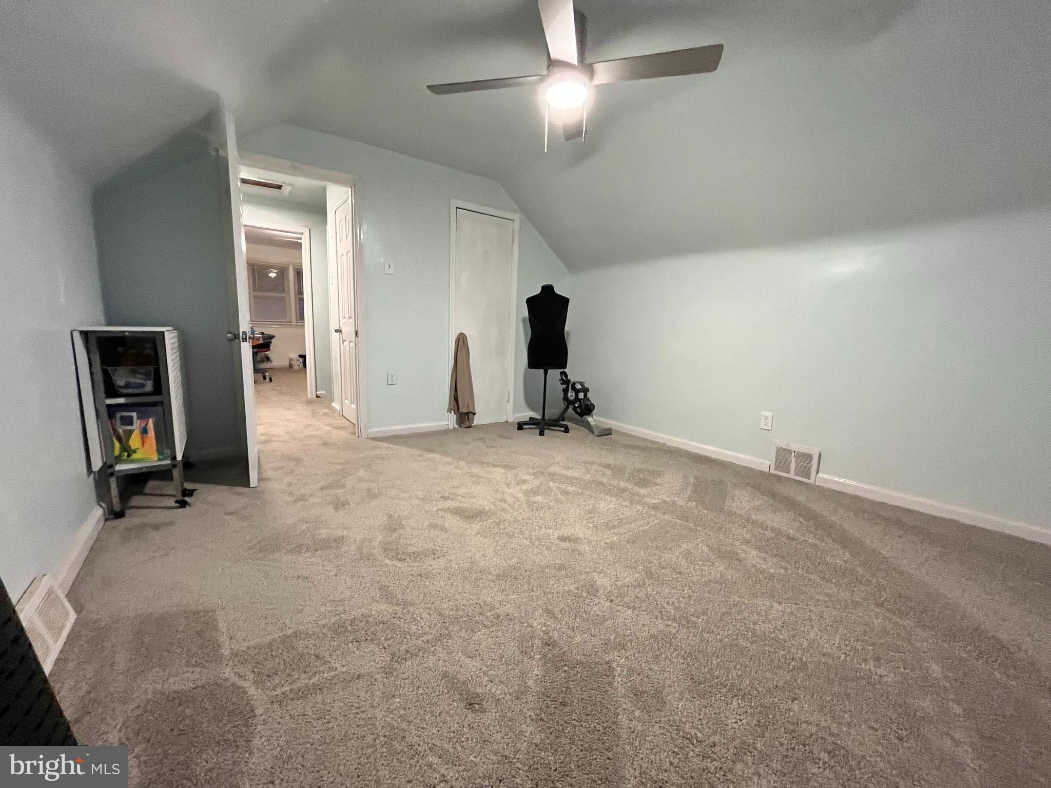 1304 Manor Road Lansdowne, PA 19050 - Photo 18 of 27 an empty room with closet and a ceiling fan