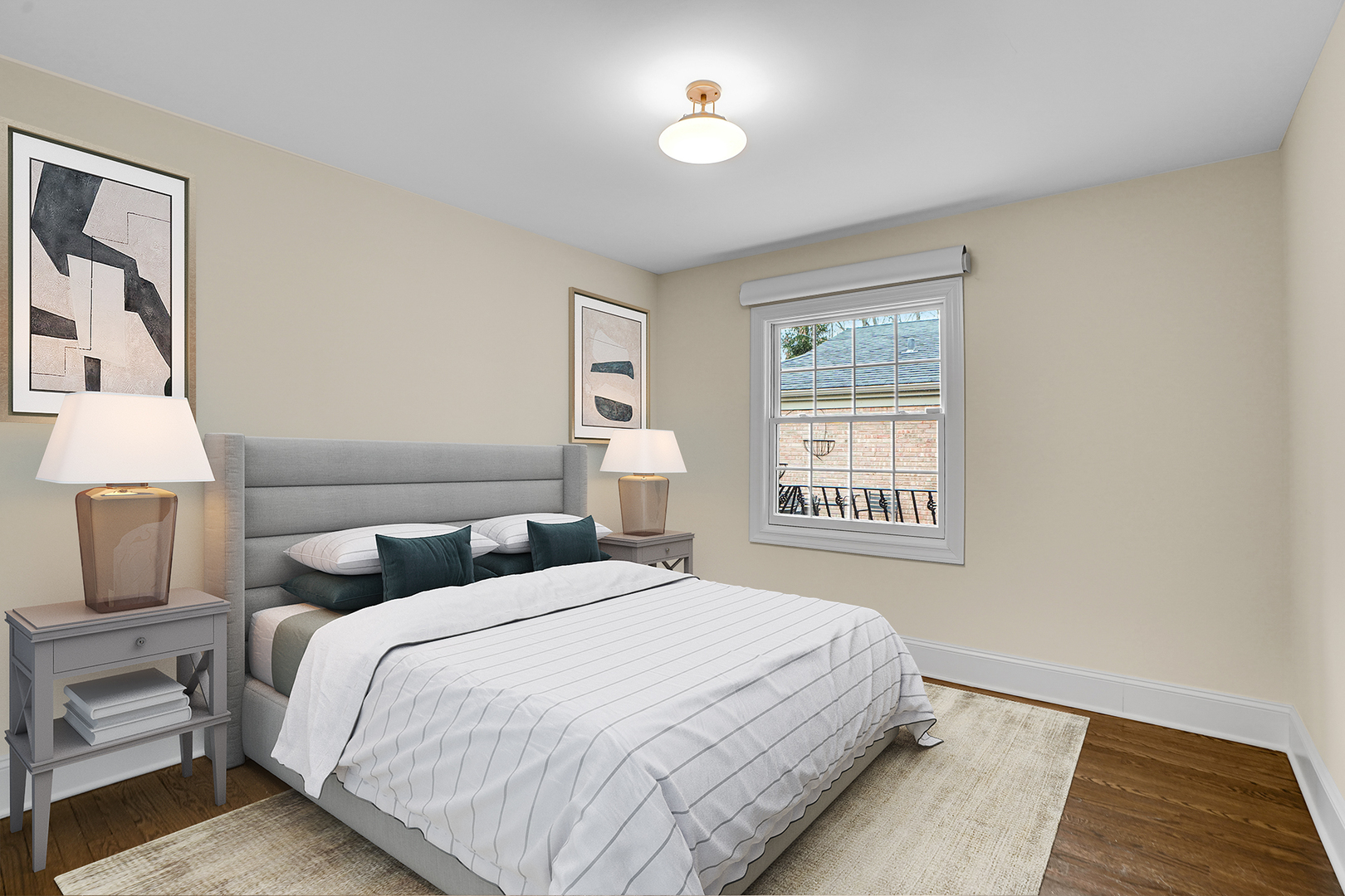104 Moffett Road Lake Bluff, IL 60044 - Photo 19 of 40 a bedroom with a bed and a night stand