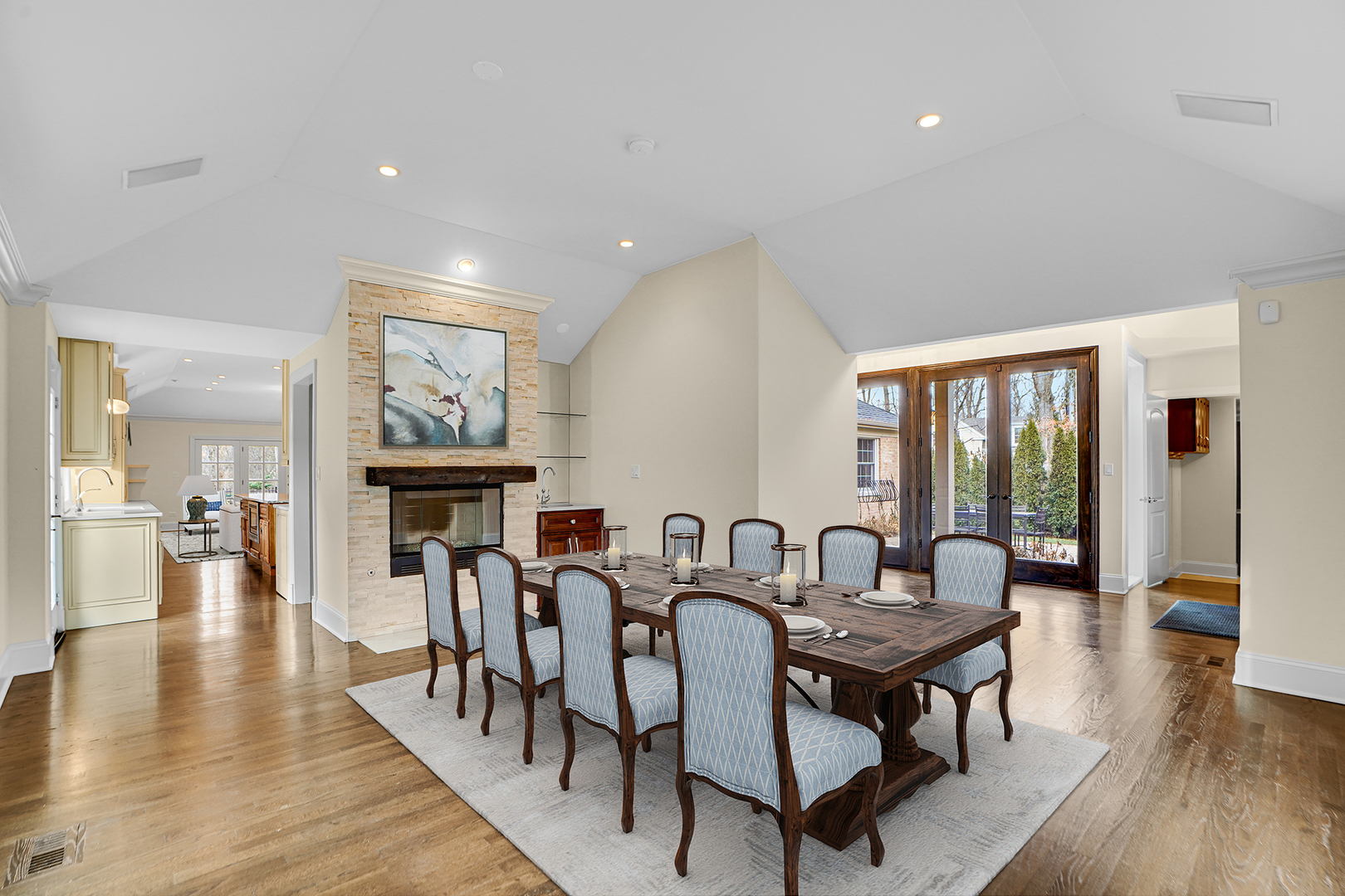 104 Moffett Road Lake Bluff, IL 60044 - Photo 7 of 40 a view of a a dining room with furniture window and wooden floor