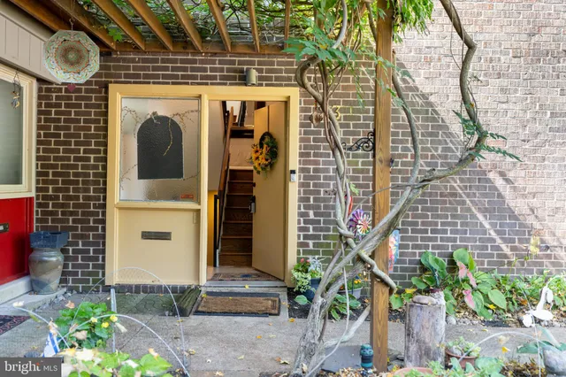 a view of a door of the house