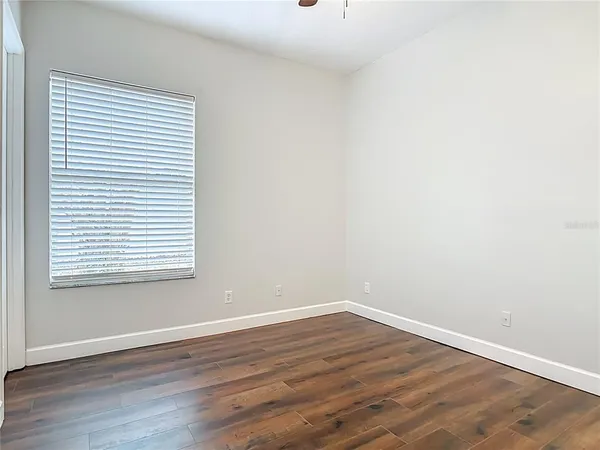 a view of a yard with a tree