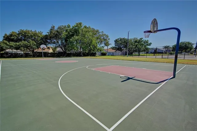 a view of outdoor space pool patio and outdoor kitchen
