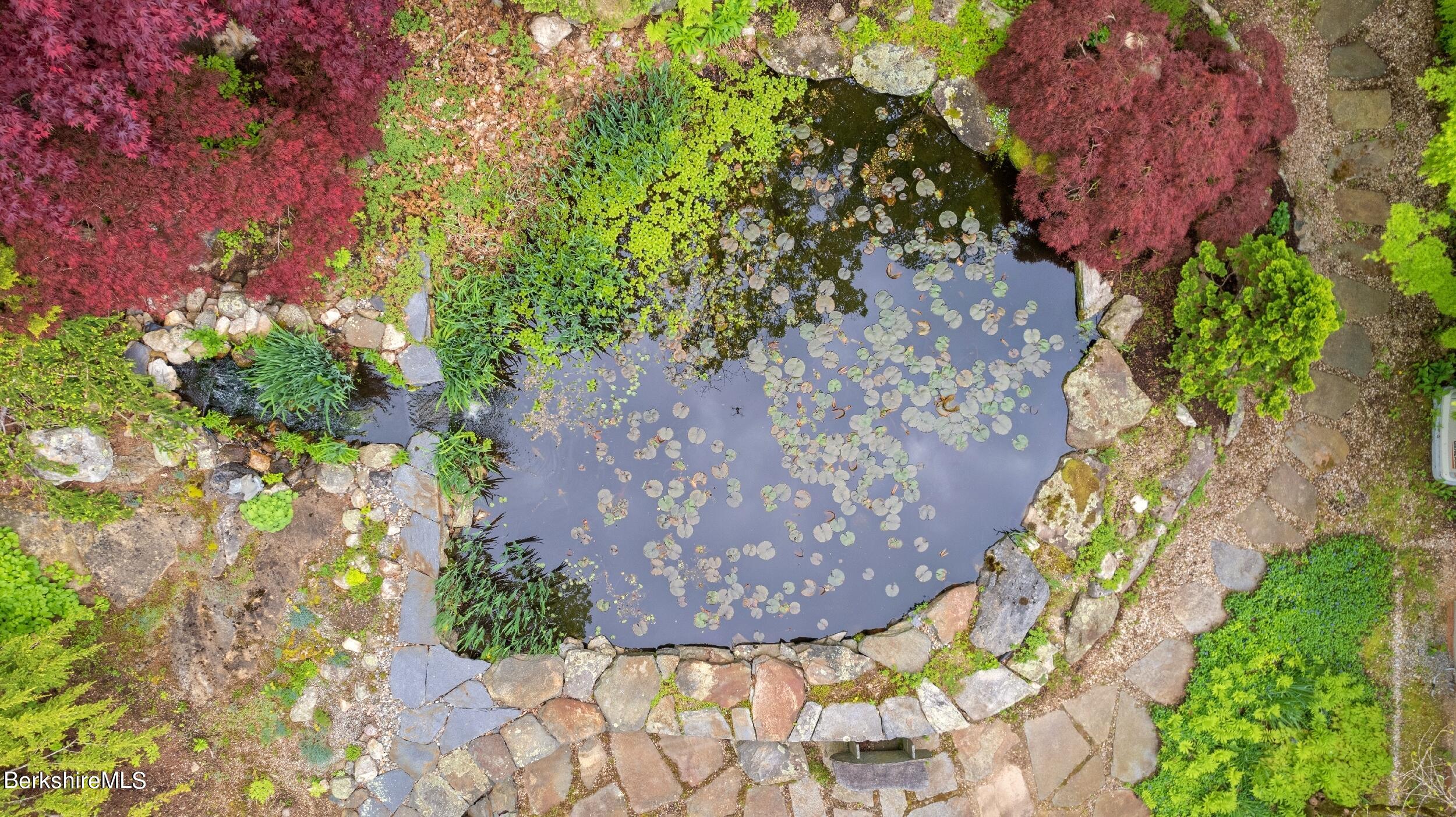 140 Main Road Monterey, MA 01230 - Photo 14 of 44 BIRDSEYE VIEW OF KOI POND