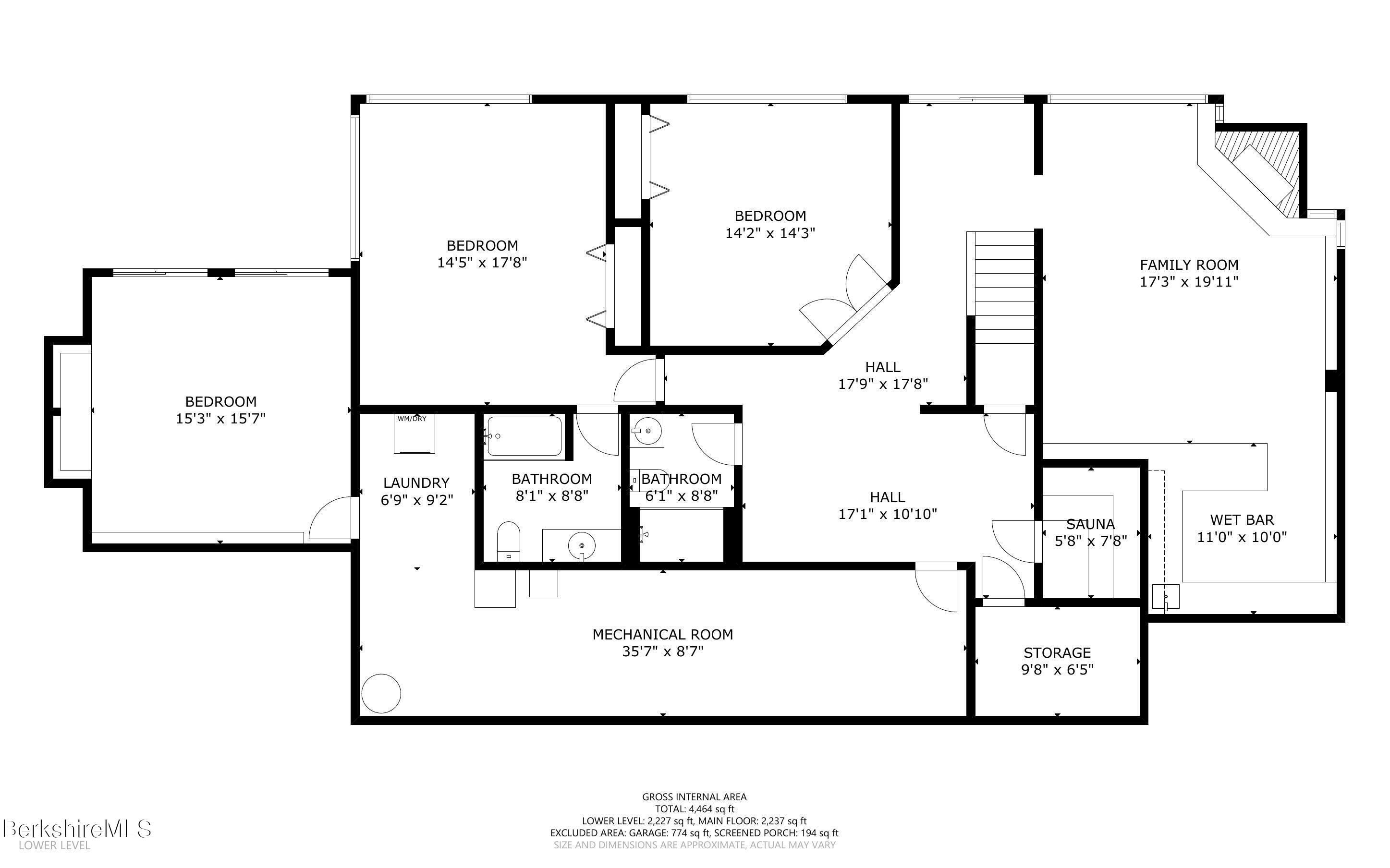 140 Main Road Monterey, MA 01230 - Photo 44 of 44 FLOOR PLAN LOWER LEVEL