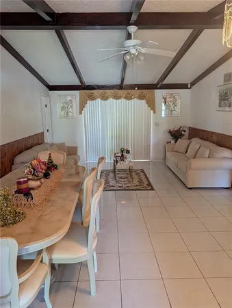 a living room with a couch and a table