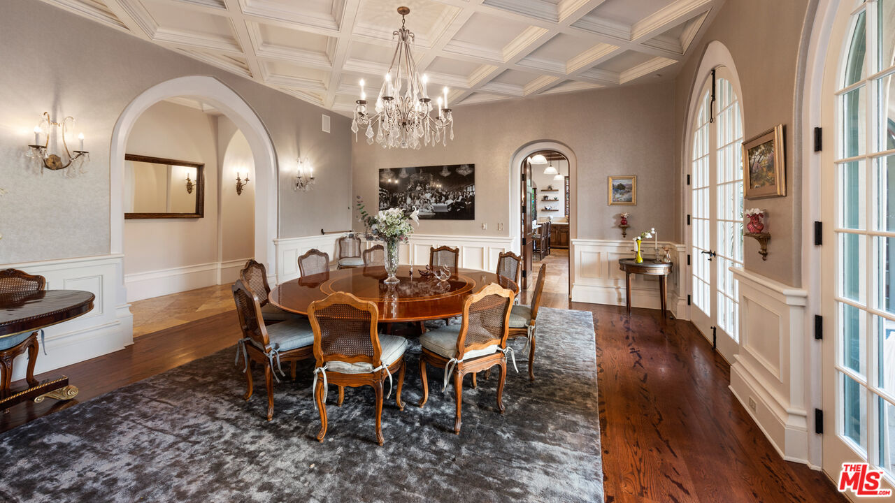 2733 Sycamore Canyon Road Montecito, CA 93108 - Photo 20 of 30 a view of a dining room with furniture and chandelier