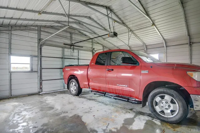 a view of a backyard with a garden