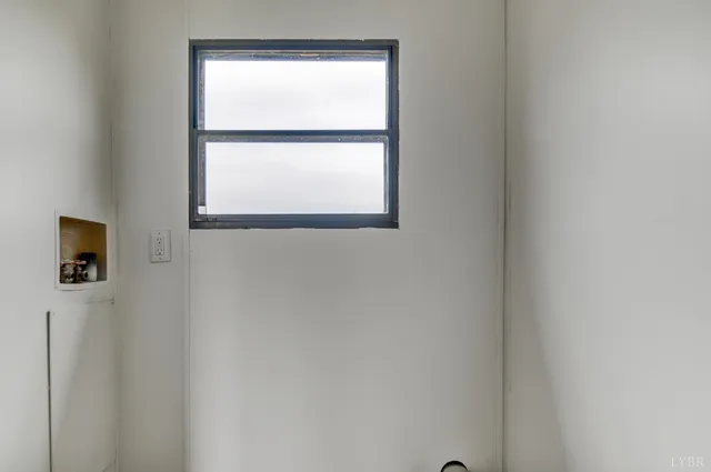 a bathroom with a window