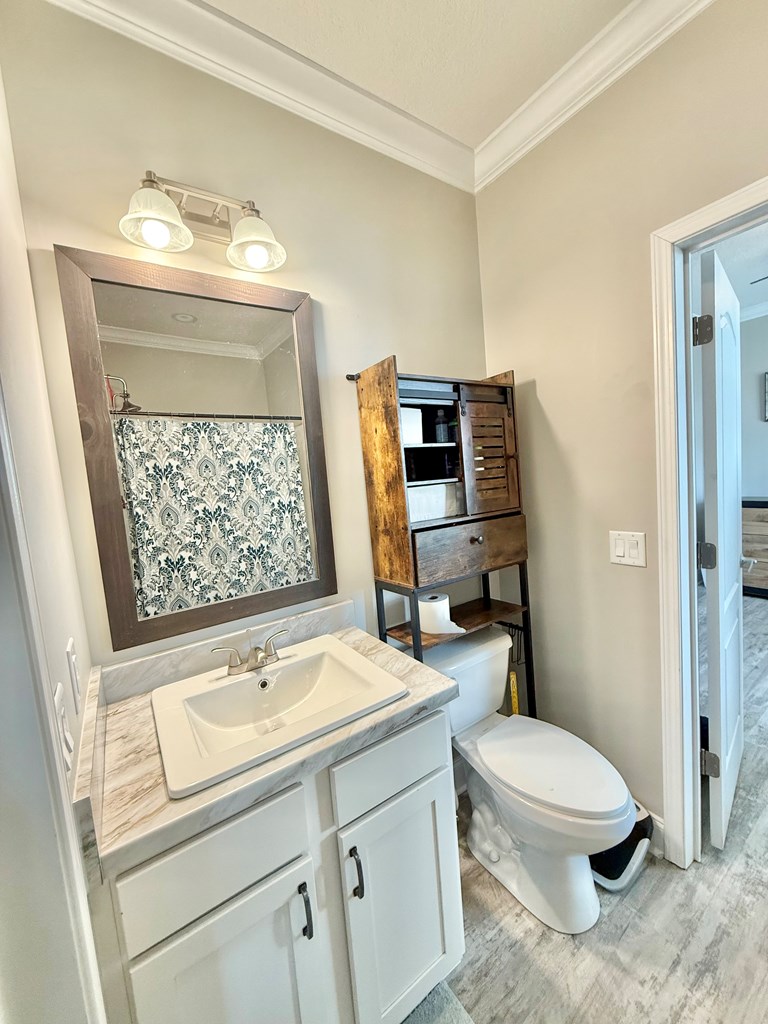 589 Scott Branch Road Harper, TX 78631 - Photo 16 of 21 a bathroom with a sink toilet and shower