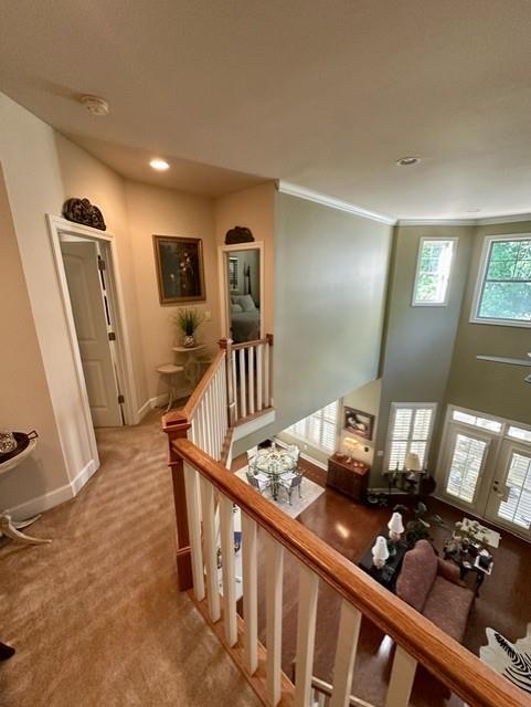 104 Willow Overlook Canton, GA 30115 - Photo 23 of 27 a view of a hallway to room with wooden floor
