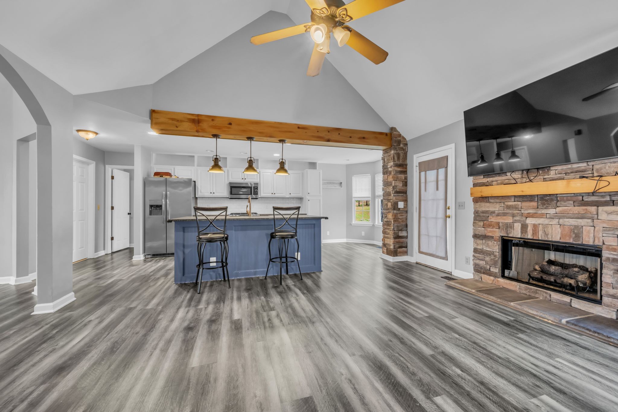 1345 Nails Creek Road Dickson, TN 37055 - Photo 15 of 27 a dining room with furniture and fireplace