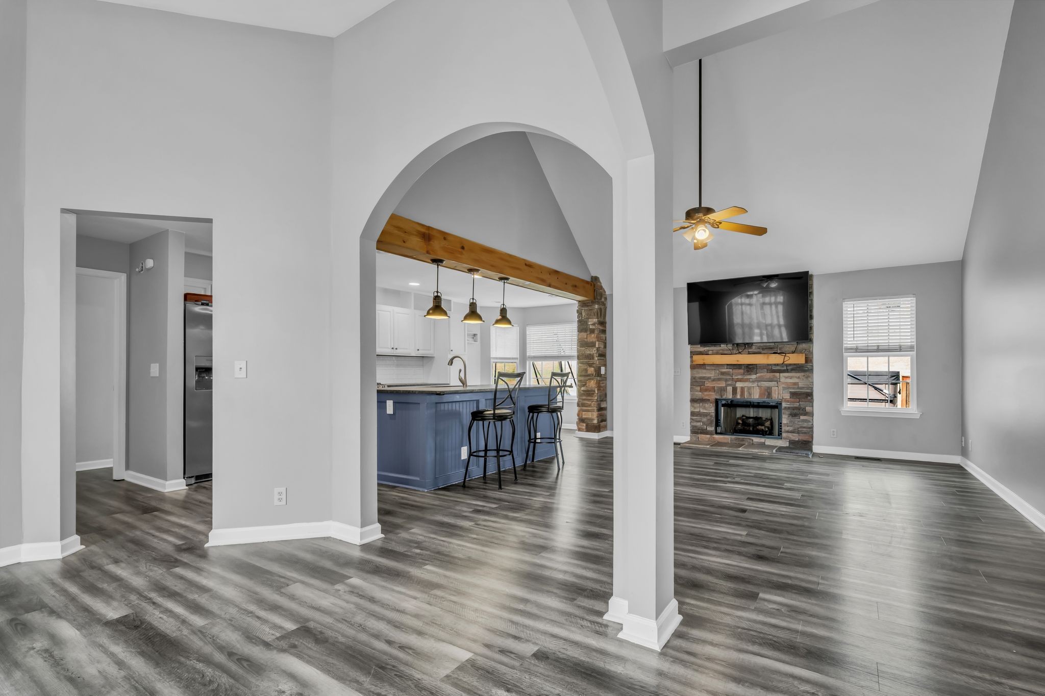 1345 Nails Creek Road Dickson, TN 37055 - Photo 9 of 27 a view of kitchen with furniture and wooden floor