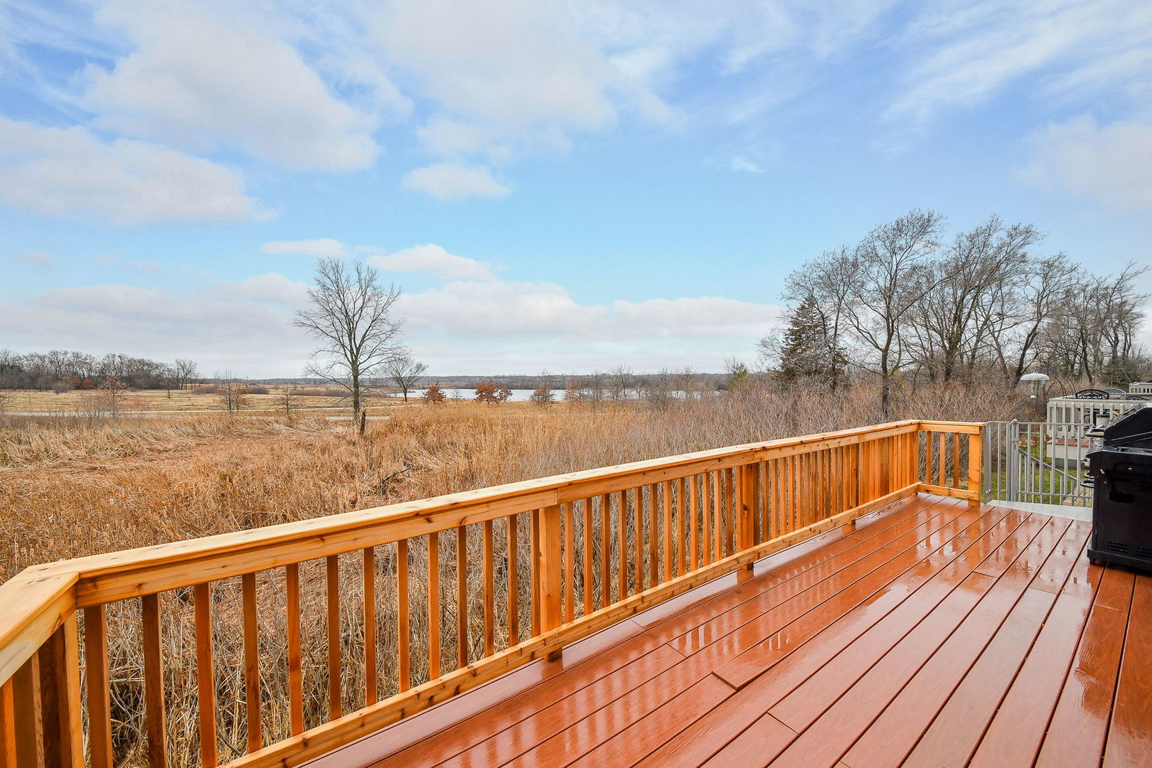 1811 Rizzi Lane, Unit 1811 Bartlett, IL 60103 - Photo 27 of 29 a view of roof deck with wooden floor and fence