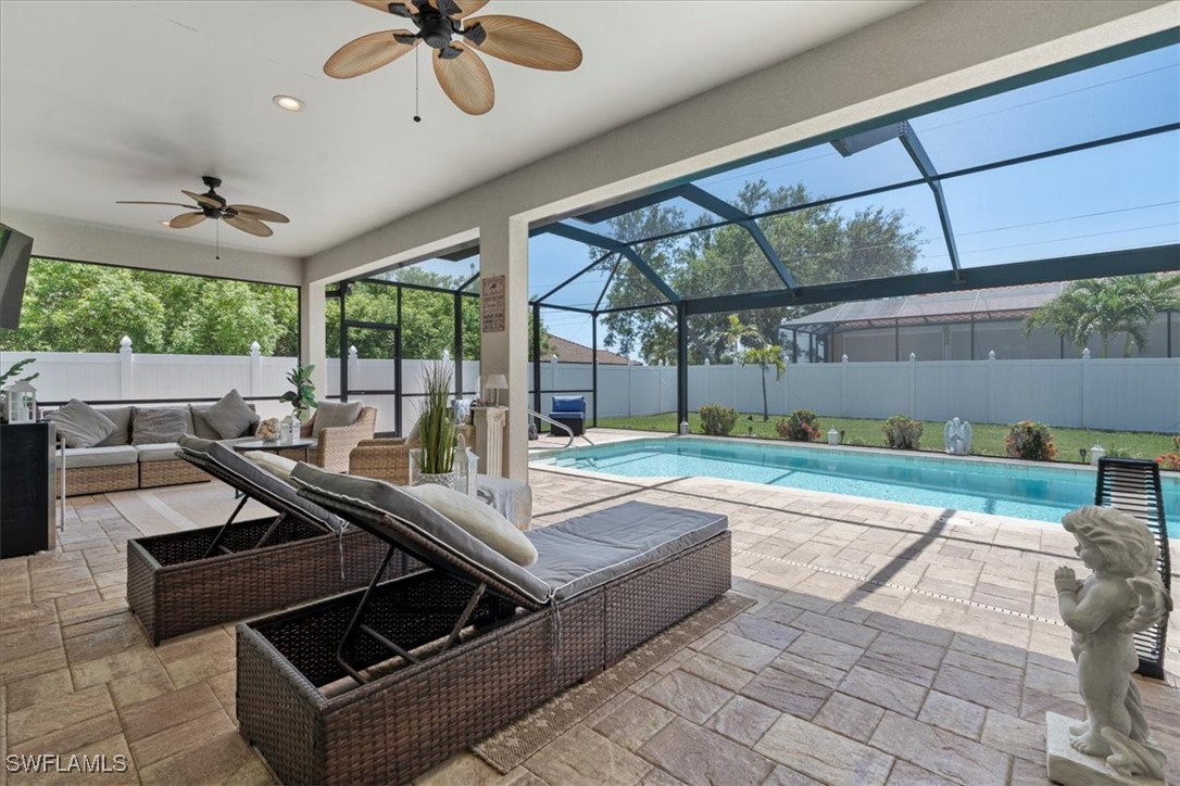 8081 Dimstead Street Port Charlotte, FL 33981 - Photo 28 of 42 a view of a patio with a backyard
