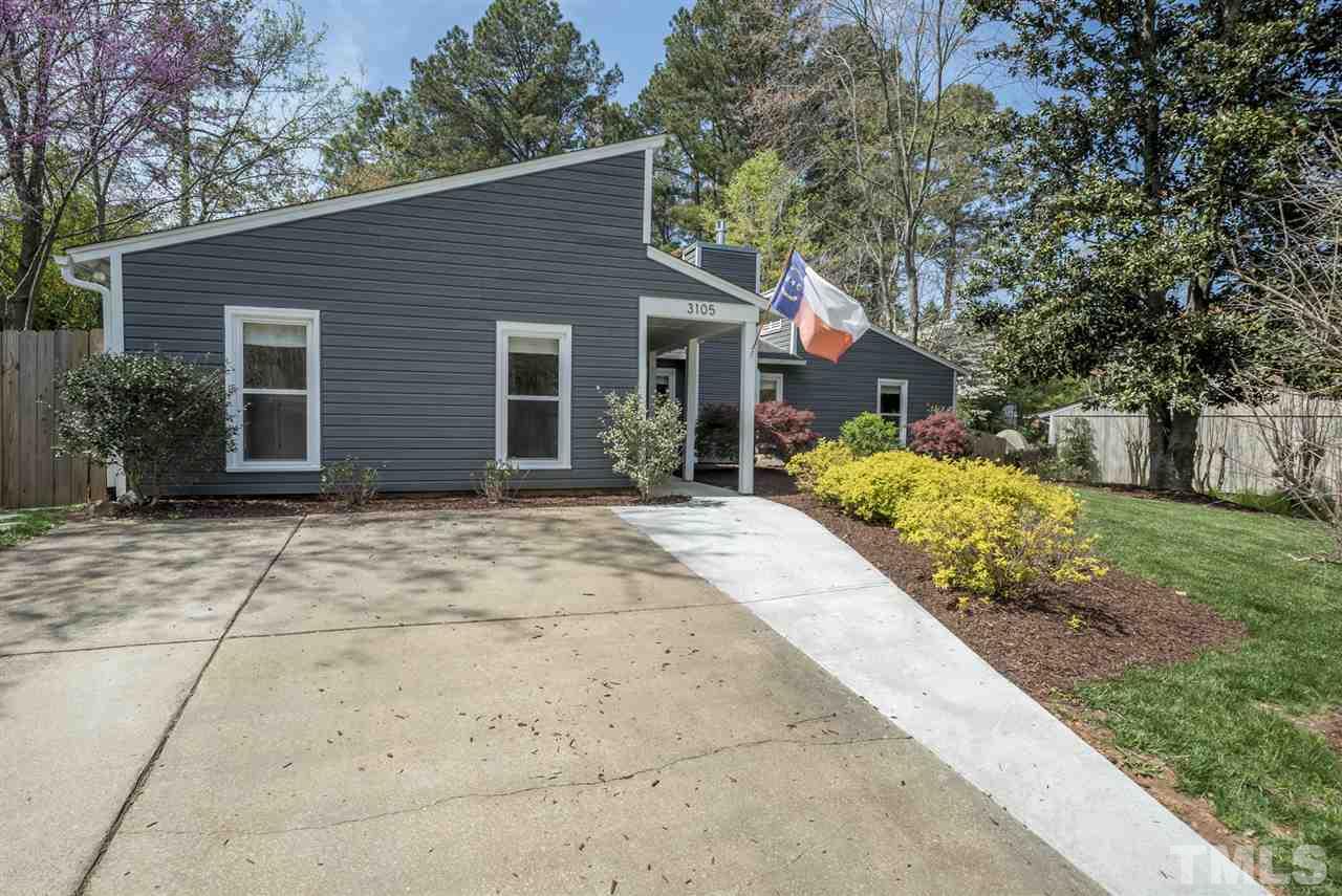 3105 Chancery Place Raleigh, NC 27607 - Photo 25 of 25 a front view of house with yard and trees around