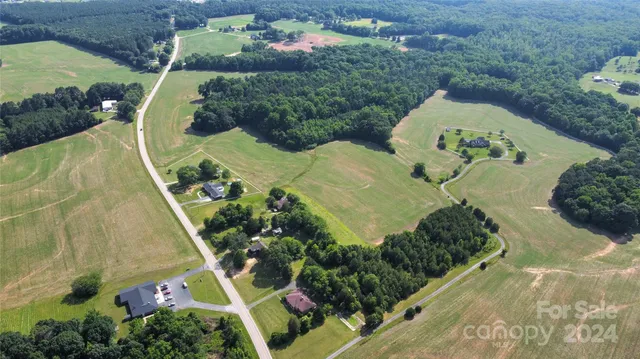 an aerial view of a residential houses