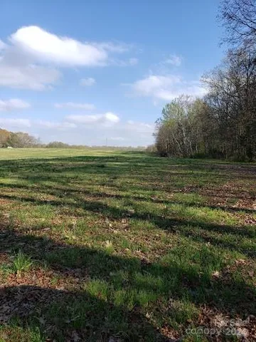 a view of a field with an ocean