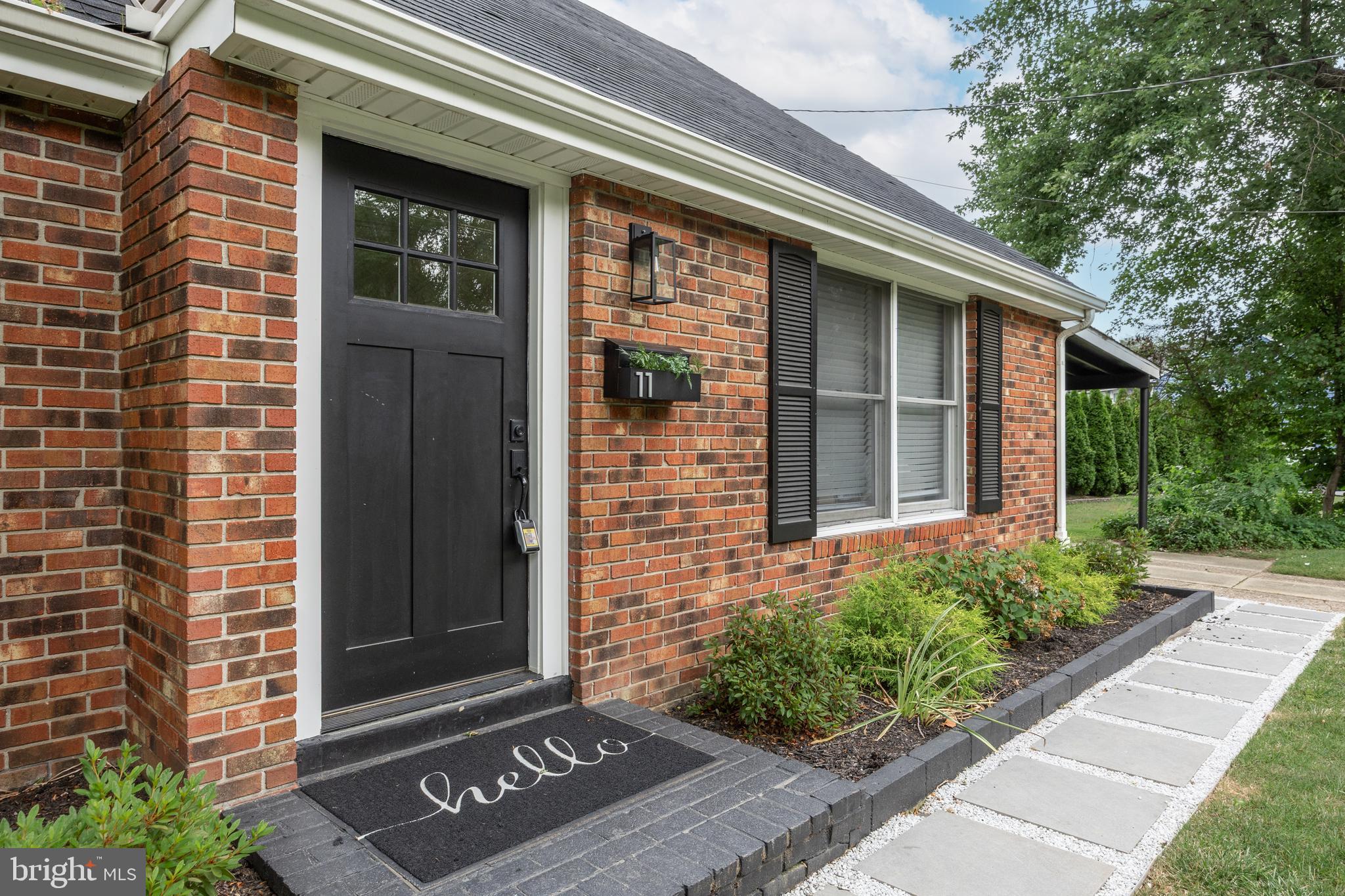 a view of a door of the house