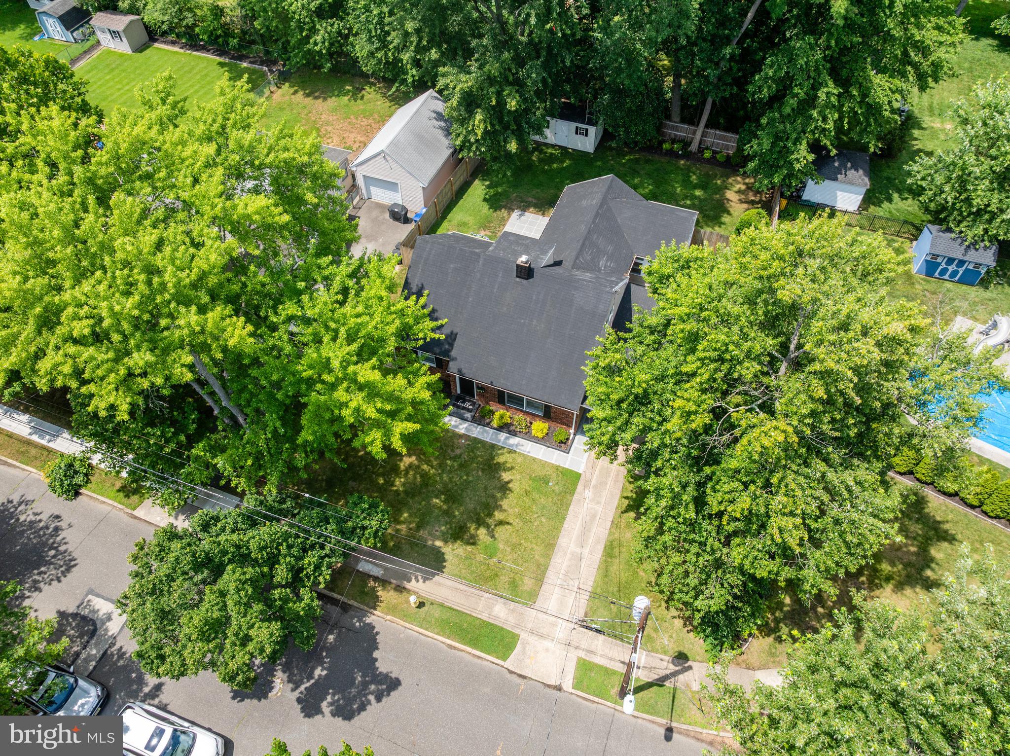 11 East Sutton Avenue Moorestown, NJ 08057 - Photo 23 of 27 an aerial view of a house with a yard and garden