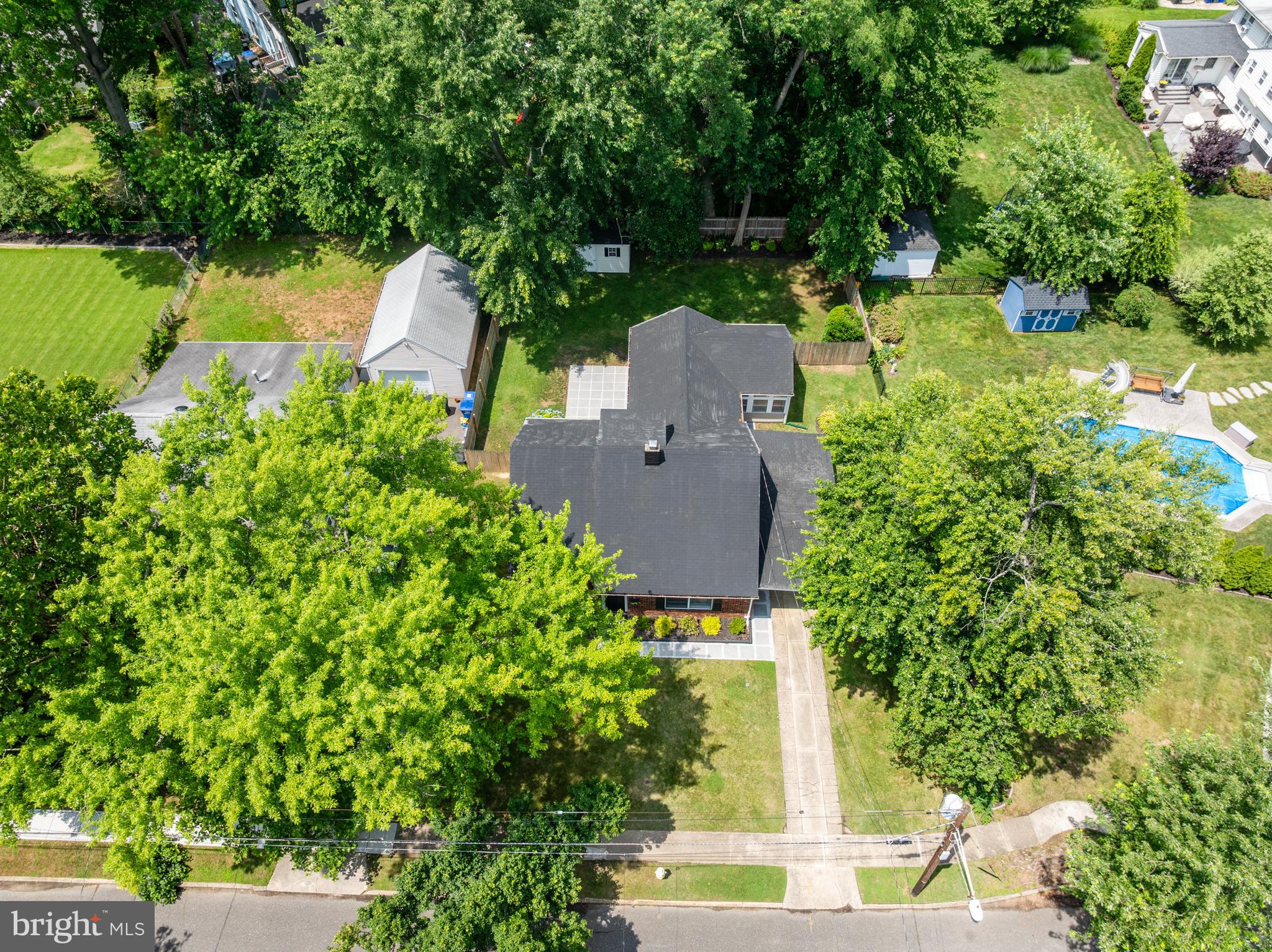 11 East Sutton Avenue Moorestown, NJ 08057 - Photo 24 of 27 an aerial view of a house with a garden and yard